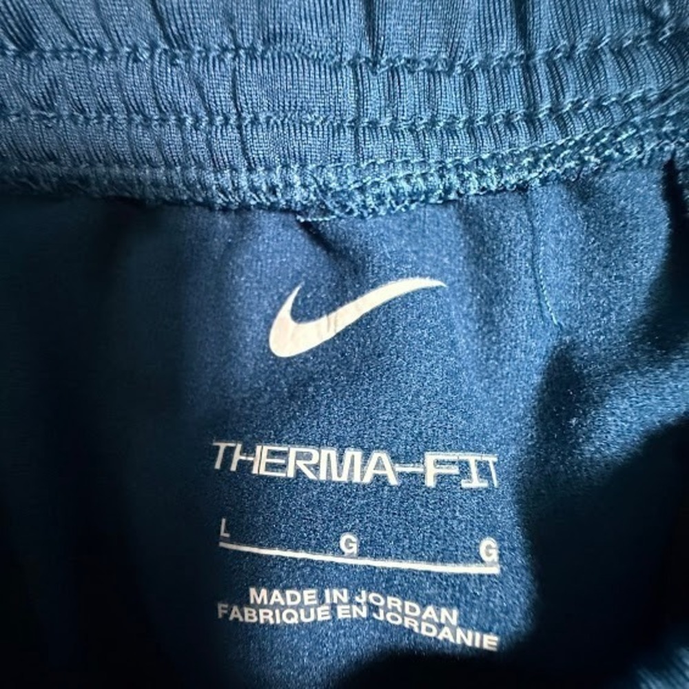 Nike Therma-FIT Pants Women's L Blue Running Jogger Colorblock Stretch Swoosh - Picture 3 of 8